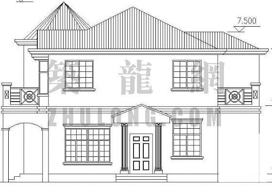 豪华二别墅建筑设计CAD施工图纸 - 2
