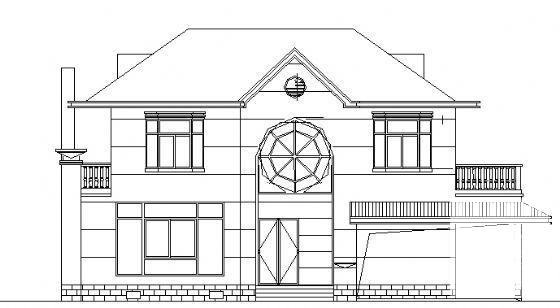 山庄C区B标准型别墅建筑CAD施工图纸 - 1