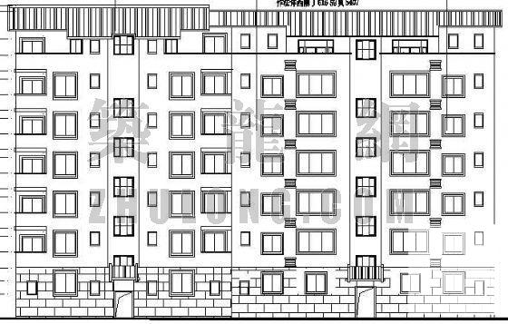7层砖混结构住宅楼建筑施工图CAD图纸 - 2