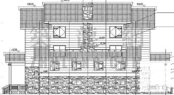 西湖别墅建筑设计CAD图纸 - 2