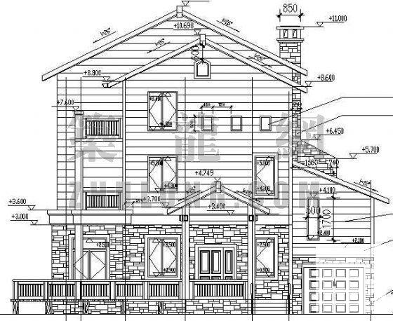 西湖别墅建筑设计CAD图纸 - 3