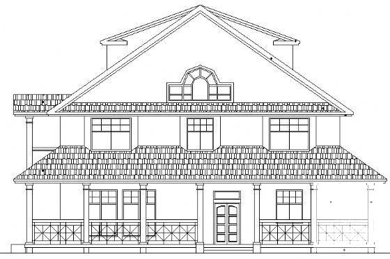 花园别墅B型建筑施工CAD图纸 - 3