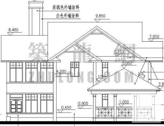 花园别墅C型建筑设计CAD施工图纸 - 2