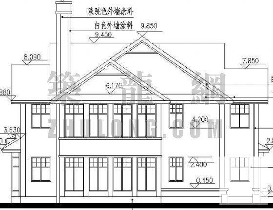 花园别墅C型建筑设计CAD施工图纸 - 3