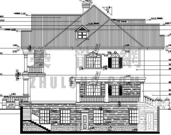 3层高档别墅建筑CAD施工图纸 - 1