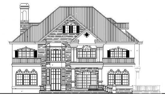 3层高档别墅建筑CAD施工图纸 - 2