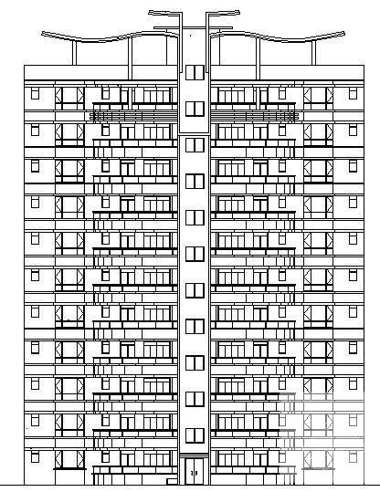 12层商住楼建筑CAD施工图纸 - 1