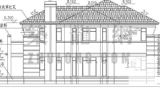 精美花园别墅A型建筑CAD施工图纸 - 1