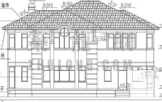 精美花园别墅A型建筑CAD施工图纸 - 2