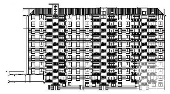 高层住宅楼建筑CAD施工图纸 - 1