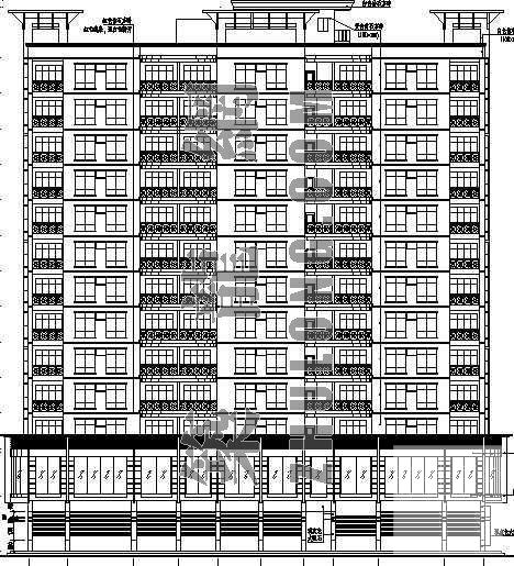 小高层住宅楼建筑CAD施工图纸 - 1