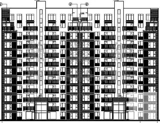 万科小区2号楼建筑施工CAD图纸 - 1