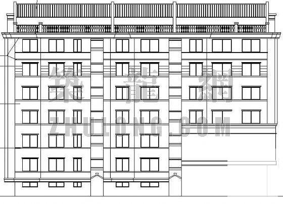 6层商住楼建筑CAD施工图纸 - 1