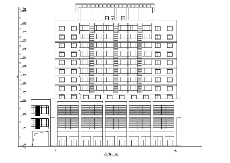 3套办公综合楼建筑设计CAD施工图纸 - 2