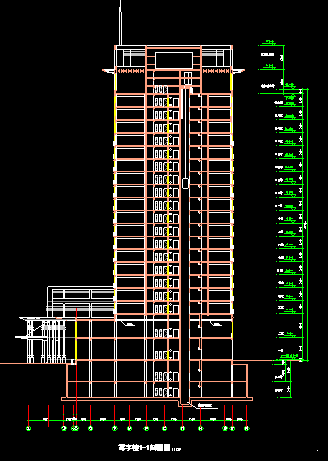 19层写字楼建筑设计CAD施工图纸 - 3