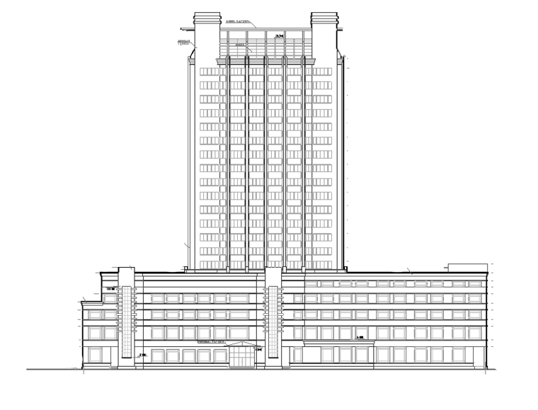 21层塘栖酒店大厦建筑施工图（CAD图纸） - 2