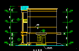 3层砖混结构县级机关生活服务中心建筑施工CAD图纸 - 4