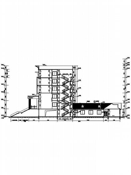 6层现代风格执法办案综合办公楼设计方案设计CAD图纸 - 4