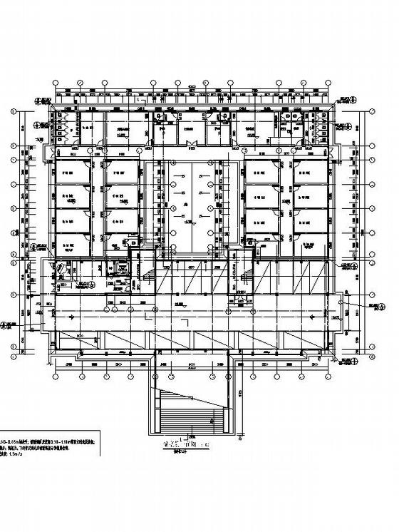 6层现代风格执法办案综合办公楼设计方案设计CAD图纸 - 5