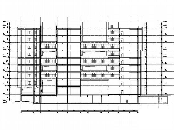 9层办公楼建筑施工CAD图纸（框架结构） - 1