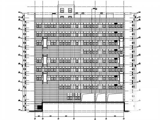 9层办公楼建筑施工CAD图纸（框架结构） - 2