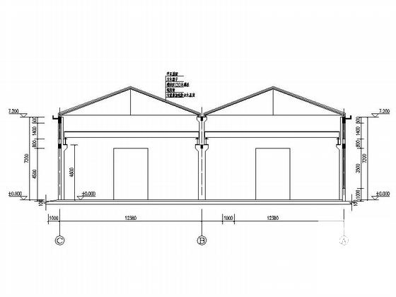 框架结构3层办公及单层厂房建筑施工CAD图纸 - 4