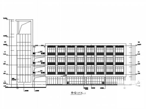 4层办公楼建筑CAD施工图纸 - 1