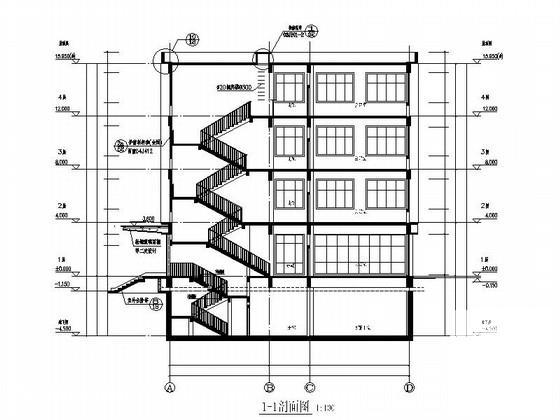 4层办公楼建筑CAD施工图纸 - 5