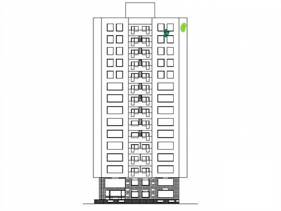 15层办公楼建筑施工CAD图纸（效果图纸） - 2