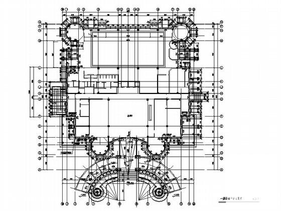 框架结构4层欧式风格综合楼幕墙CAD施工图纸 - 4