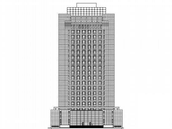 税务局21层办公楼建筑施工CAD图纸 - 2