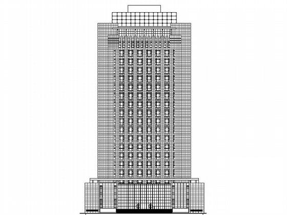 税务局21层办公楼建筑施工CAD图纸 - 2