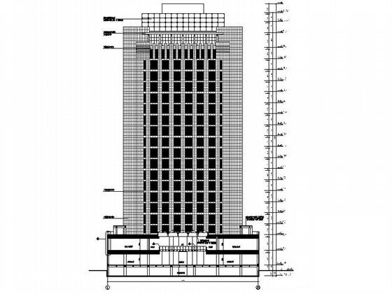 税务局21层办公楼建筑施工CAD图纸 - 4