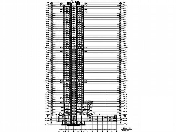 48层商务办公楼建筑施工CAD图纸 - 5