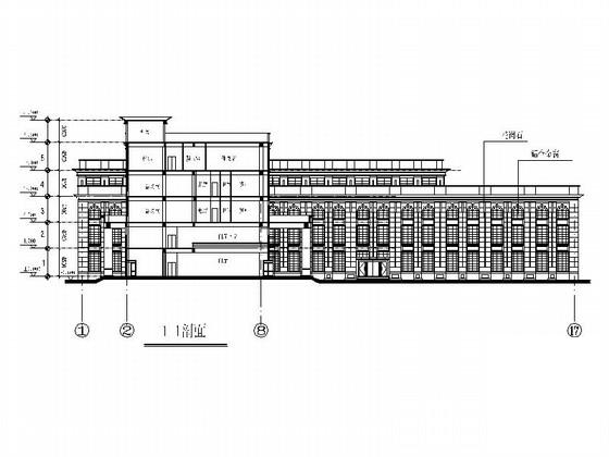 5层欧式风格行政办公楼建筑方案设计CAD图纸 - 1