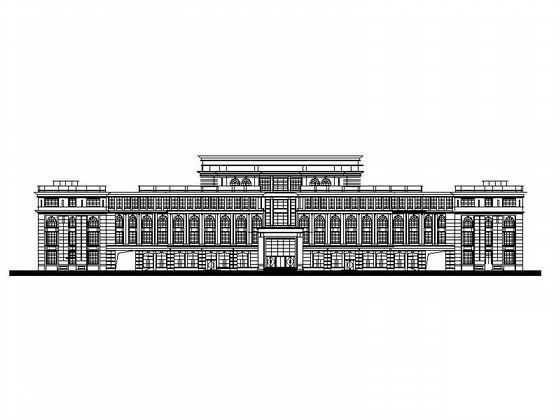 5层欧式风格行政办公楼建筑方案设计CAD图纸 - 5
