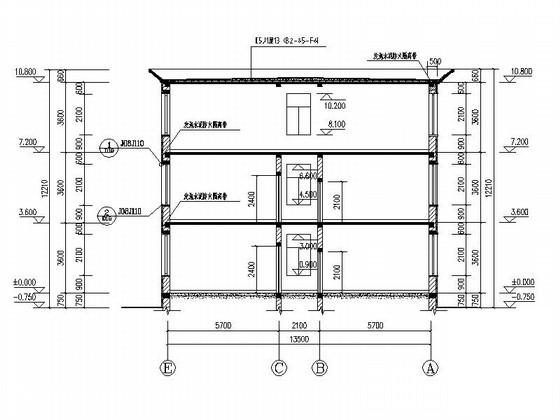 3层办公楼建筑方案设计CAD图纸 - 3