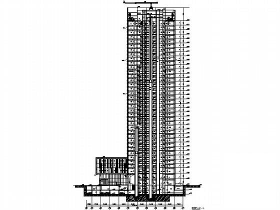 37层现代风格国际贸易中心办公楼建筑CAD施工图纸 - 5