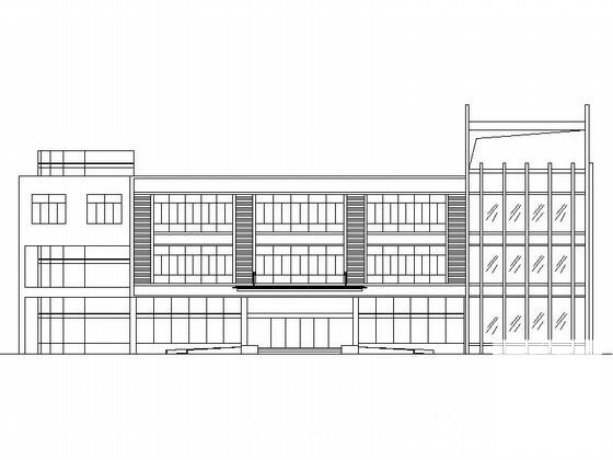 现代风格3层办公楼建筑施工CAD图纸（设计说明） - 2