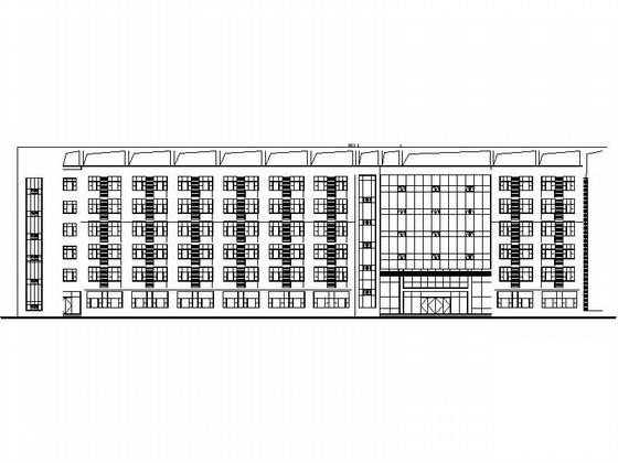 高校6层现代风格行政办公楼设计施工方案(含14张图纸) - 1