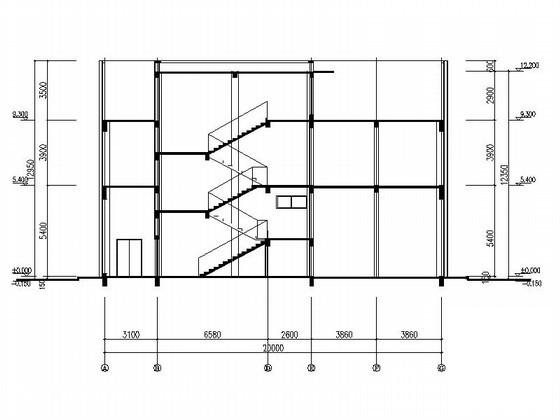 2层现代风格物流城接待中心幕墙工程CAD施工图纸 - 1