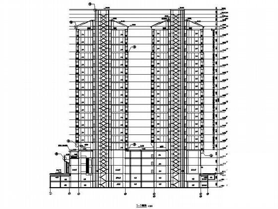 新古典欧陆风格20层办公楼建筑CAD施工图纸 - 5