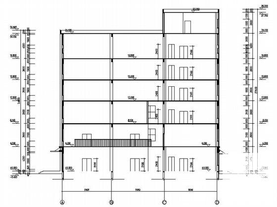 现代风格6层办公楼建筑施工CAD图纸(含16张图纸) - 1
