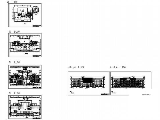 学校5层现代风格行政办公楼建筑方案设计CAD图纸 - 2