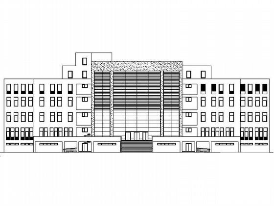 学校5层现代风格行政办公楼建筑方案设计CAD图纸 - 3
