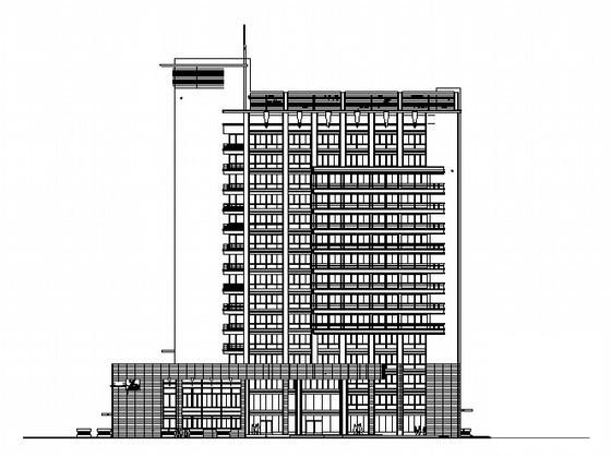 15层钢筋混凝土框架结构办公楼建筑施工CAD图纸(现代风格) - 1