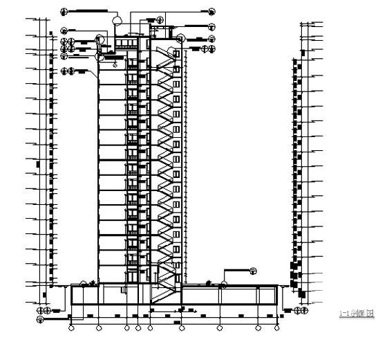 15层钢筋混凝土框架结构办公楼建筑施工CAD图纸(现代风格) - 5