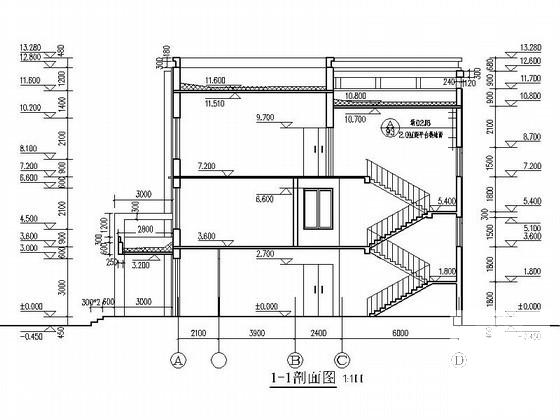 3层现代风格行政办公楼建筑扩初CAD图纸 - 3