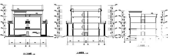 新古典欧陆风格3层综合办公楼建筑CAD施工图纸 - 2