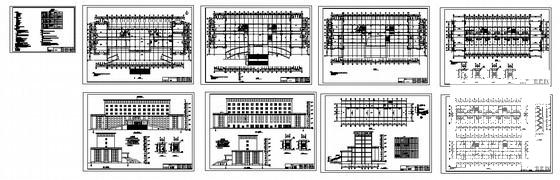 6层现代风格对称型办公楼建筑CAD施工图纸 - 1